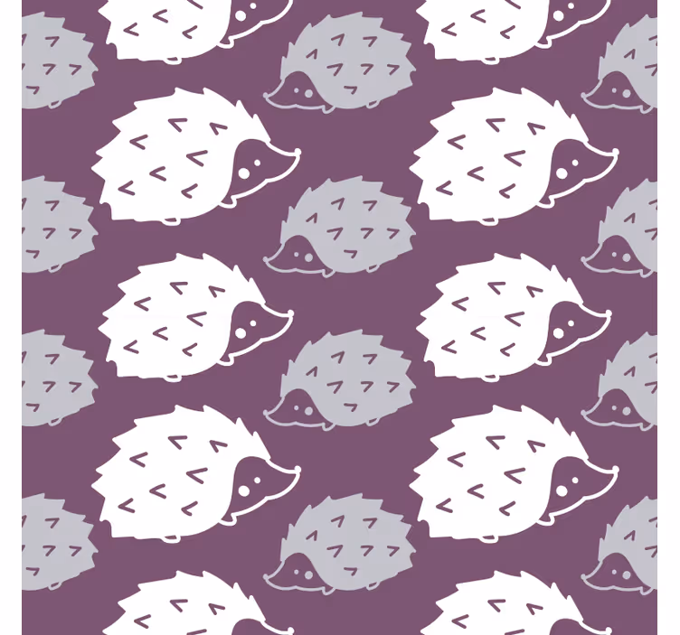 Papel pintado dormitorio motivo de erizos adorables - TenVinilo