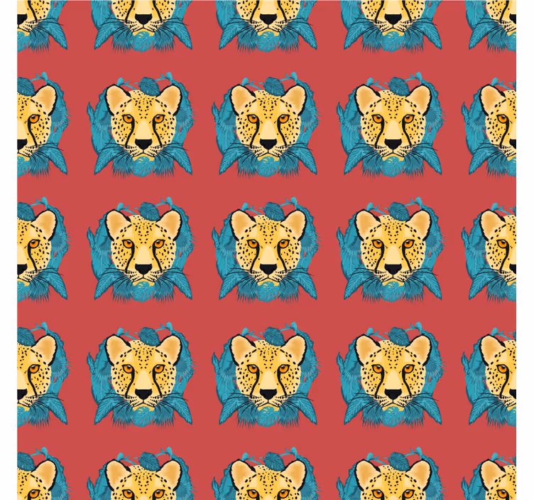 Papel pintado texturas gráfico de leopardo oriental - TenVinilo