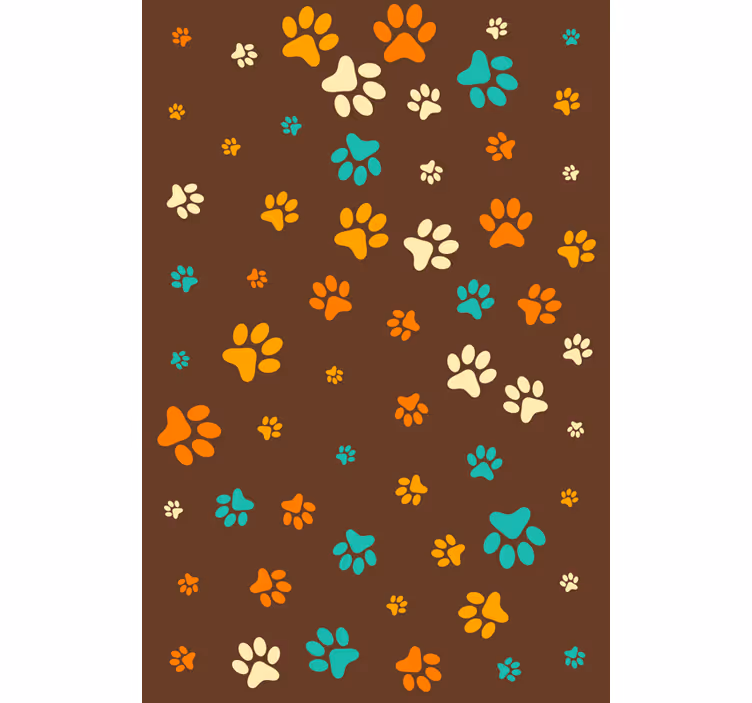 Papel pintado animal huella de perro - TenVinilo
