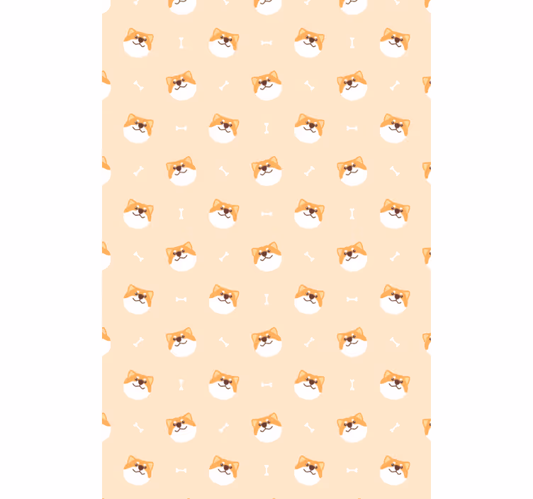 Papel pintado animal cara de perro linda - TenVinilo