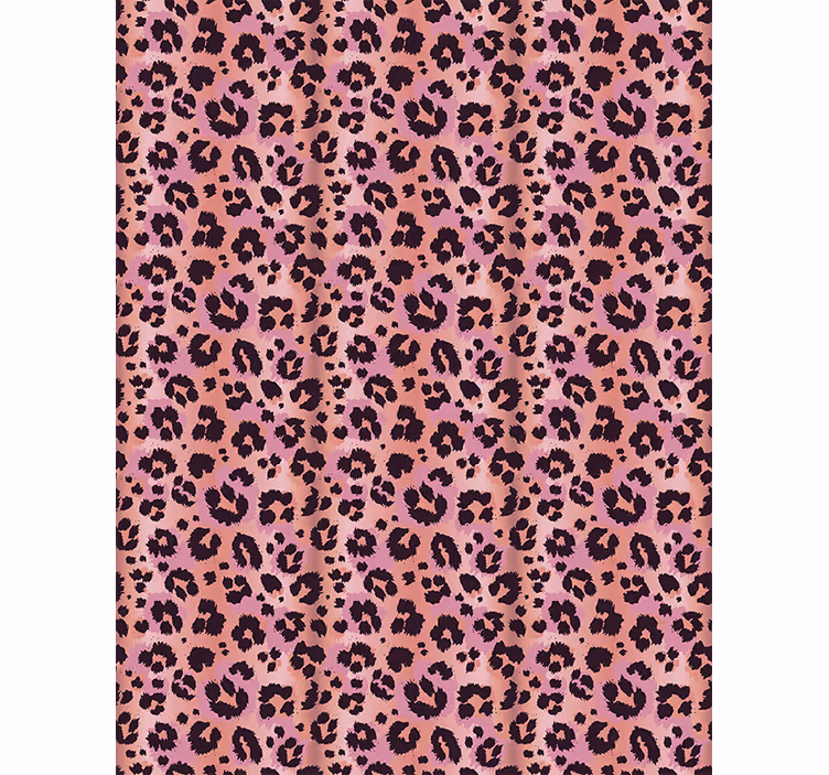 Papel pintado animal leopardo rosa - TenVinilo