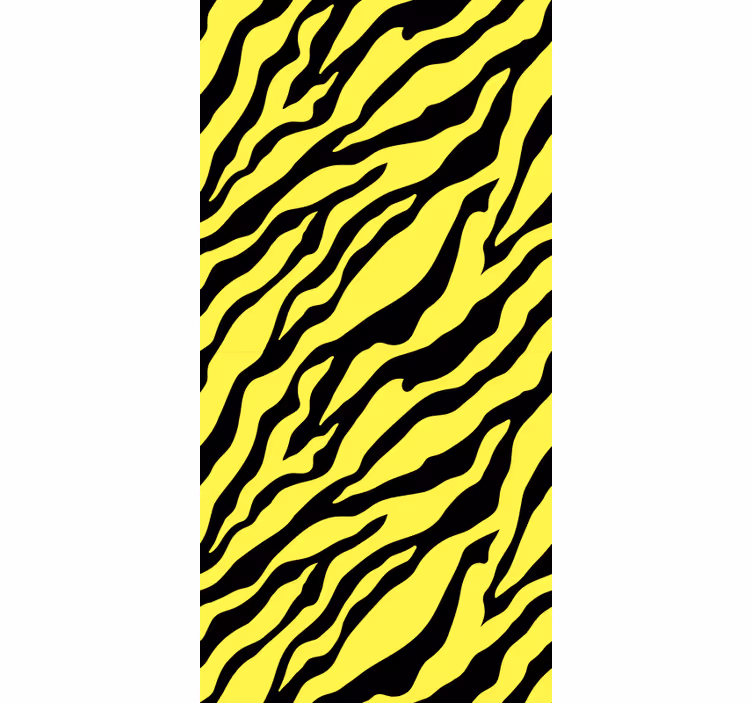 Papel pintado animal diseño cebra amarilla - TenVinilo