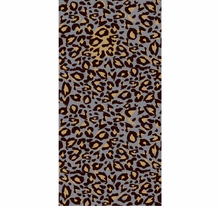 Papel pintado animal fondo gris con manchas de leopardo - TenVinilo