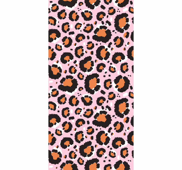 Papel pintado animal motivo de leopardo rosa - TenVinilo