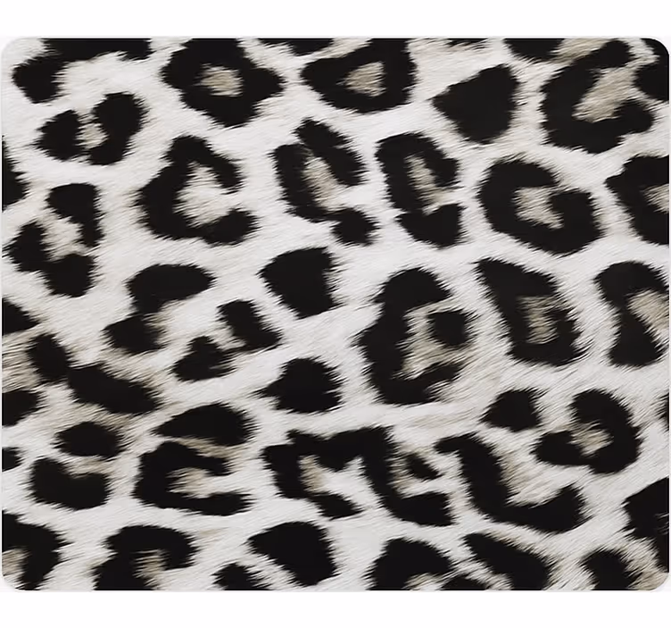 Papel pintado animal estampado de leopardo blanco - TenVinilo