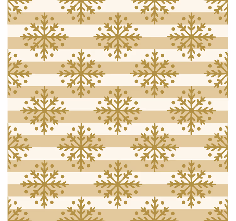 Papel pintado navidad rayas de copos de nieve - TenVinilo