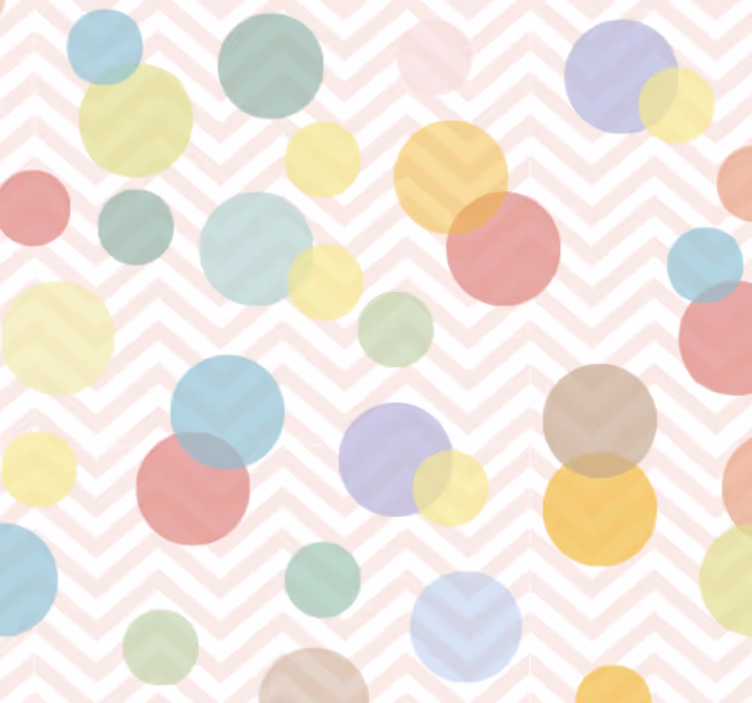 Papel pintado oficina chevron de lunares coloridos - TenVinilo