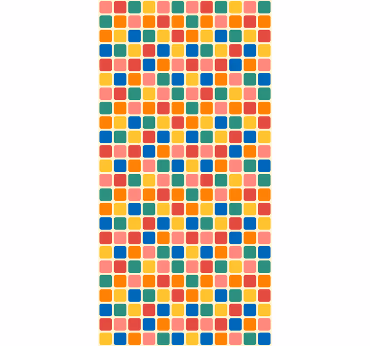 Papel pintado oficina cuadrados multicolor - TenVinilo