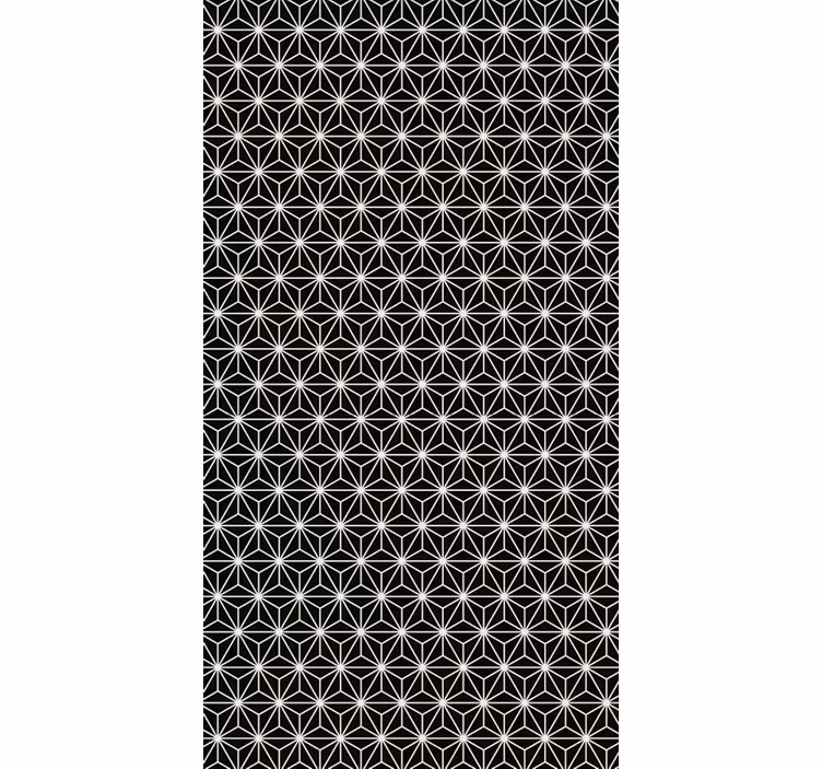 Papel pintado oficina diamantes geométricos blanco y negro - TenVinilo