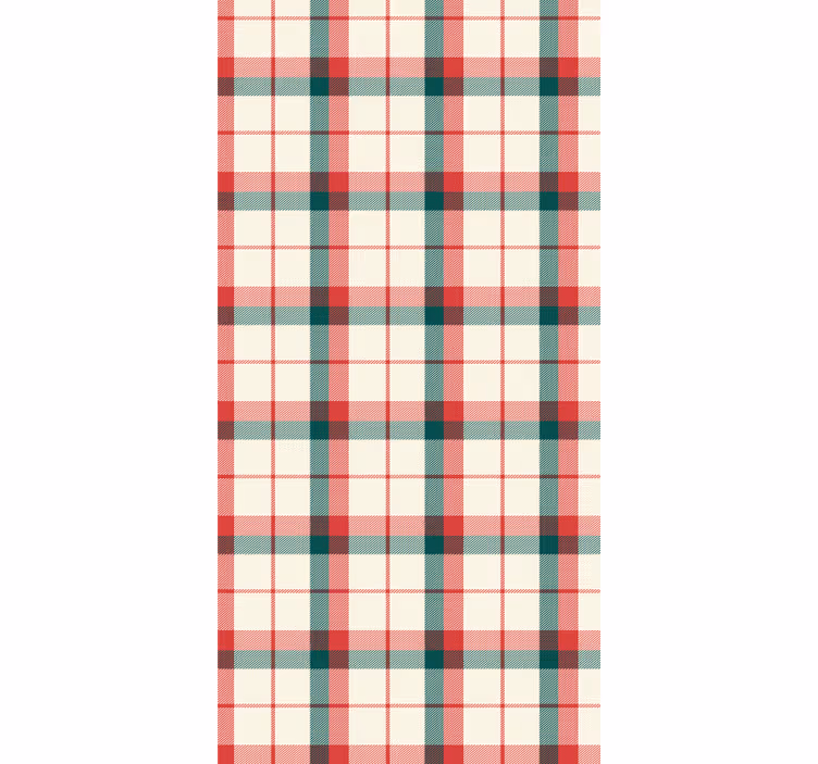 Papel pintado oficina tartan navideño - TenVinilo