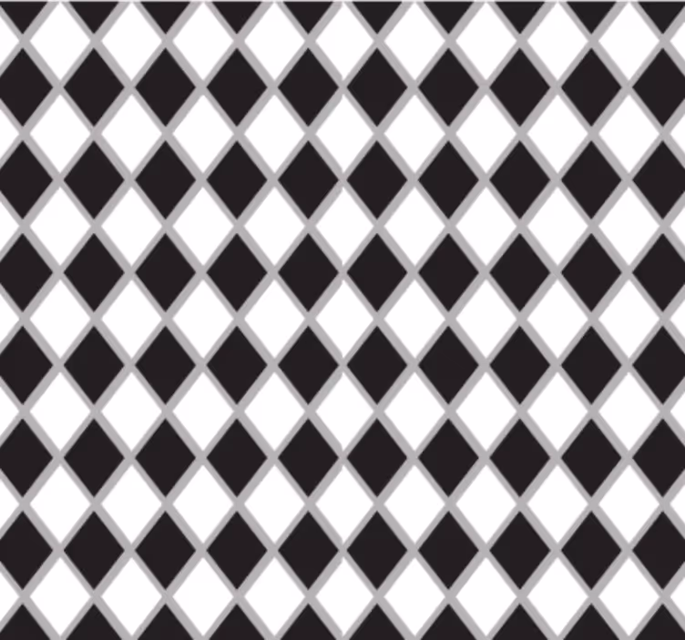 Papel pintado oficina diamantes en blanco y negro - TenVinilo