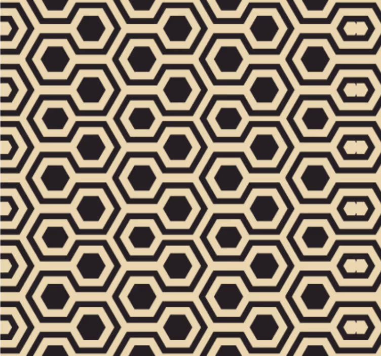 Papel pintado oficina patrón hexagonal geométrico - TenVinilo