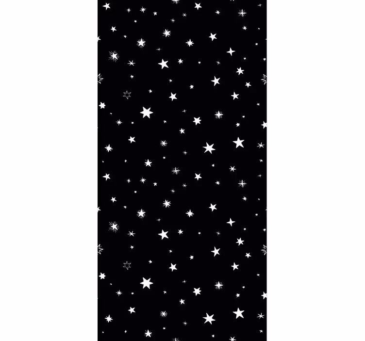 Papel pintado oficina patrones de estrellas en blanco y negro - TenVinilo