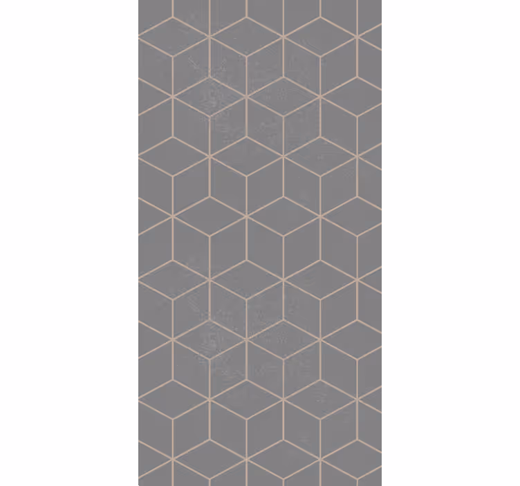 Papel pintado oficina patrón hexagonal gris geométrico - TenVinilo