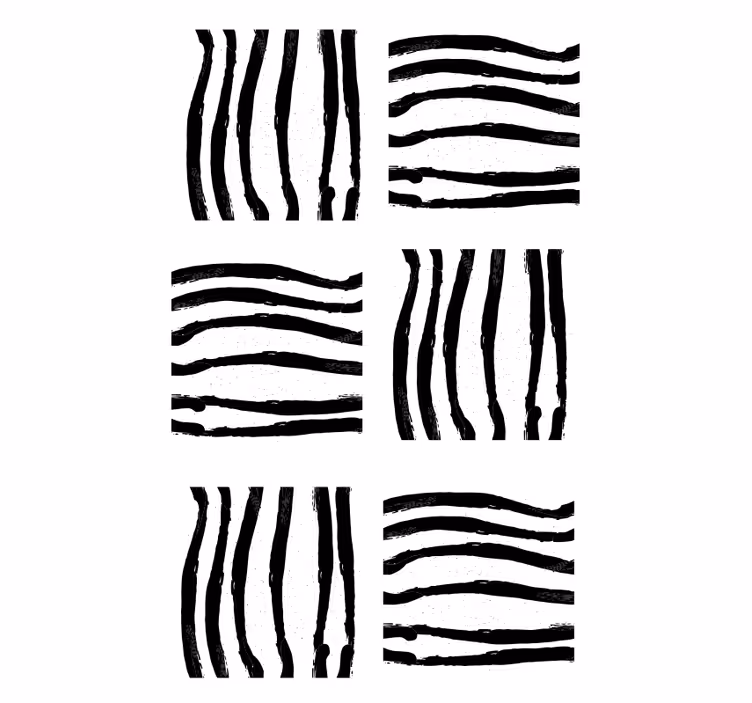 Papel pintado pasillos rayas blancas y negras - TenVinilo