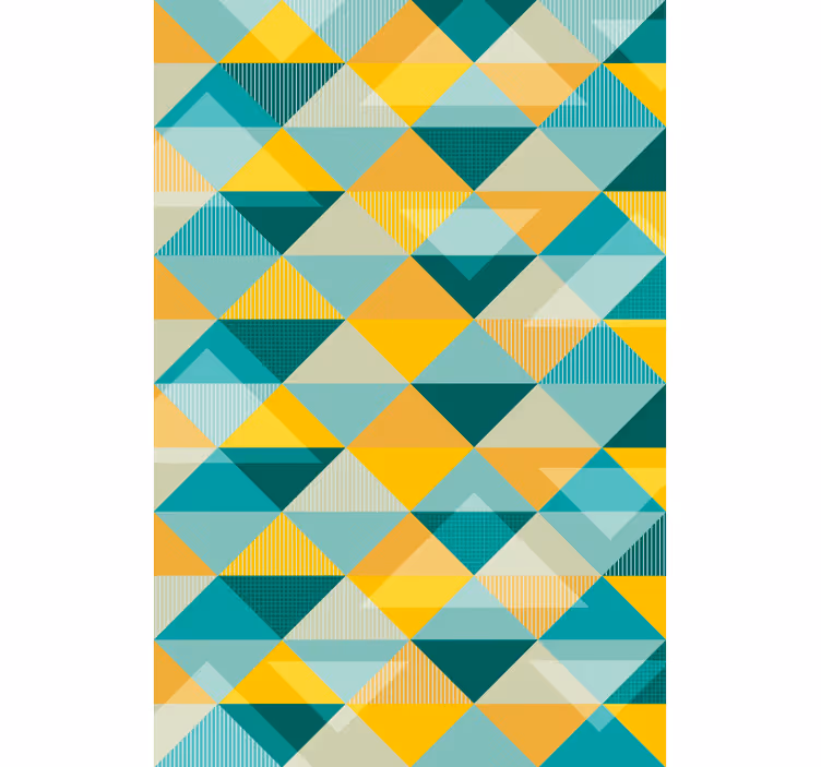 Papel pintado pasillos array de triángulos geométricos - TenVinilo