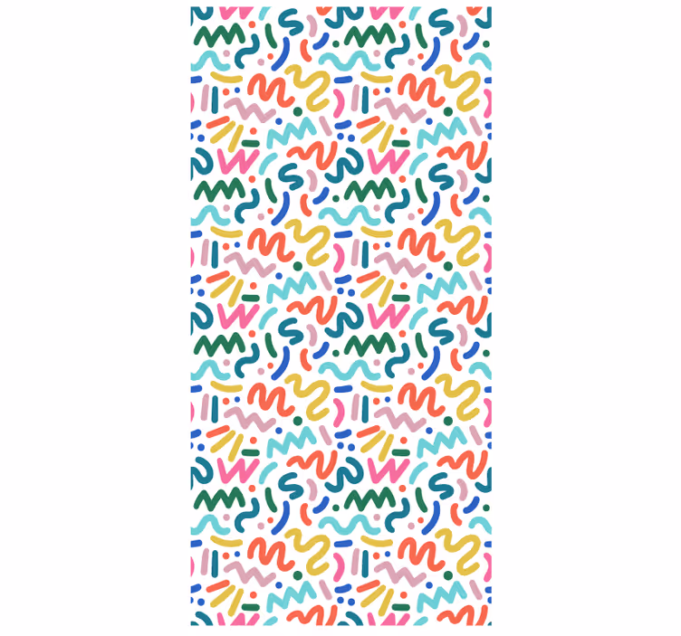 Papel pintado pasillos formas abstractas de colores - TenVinilo