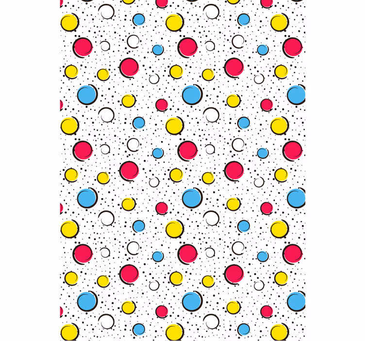 Papel pintado pasillos puntos multicolores - TenVinilo