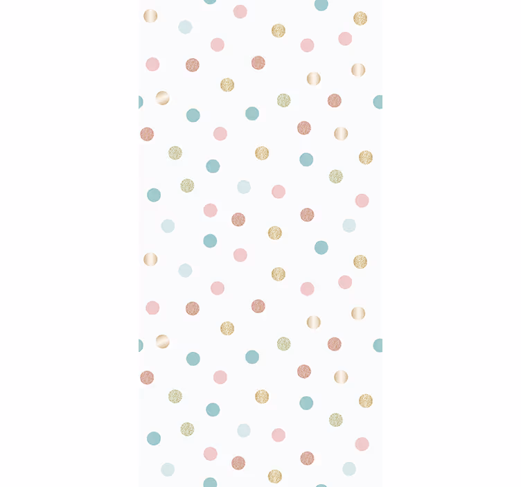 Papel pintado recibidor patrón de lunares confeti brillo - TenVinilo