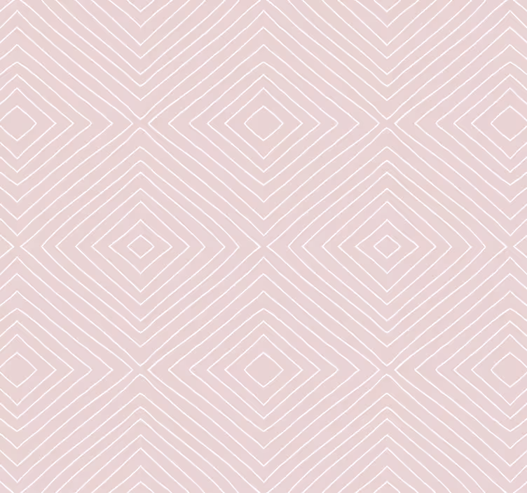 Papel pintado pasillos patrón cuadrado rosa minimalista - TenVinilo