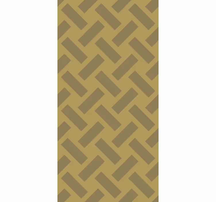 Papel pintado pasillos patrón geométrico amarillo - TenVinilo