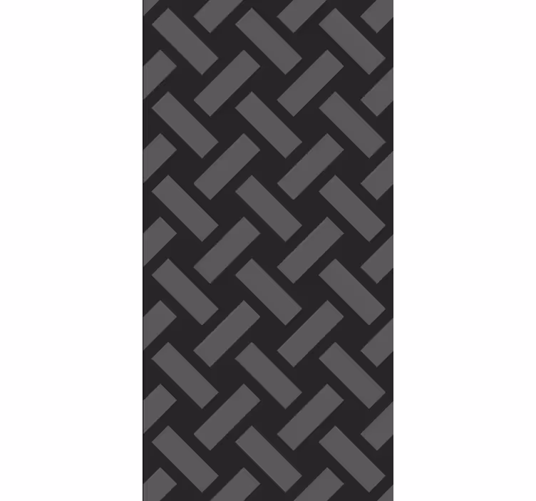 Papel pintado pasillos patrón cuadrado negro geométrico - TenVinilo
