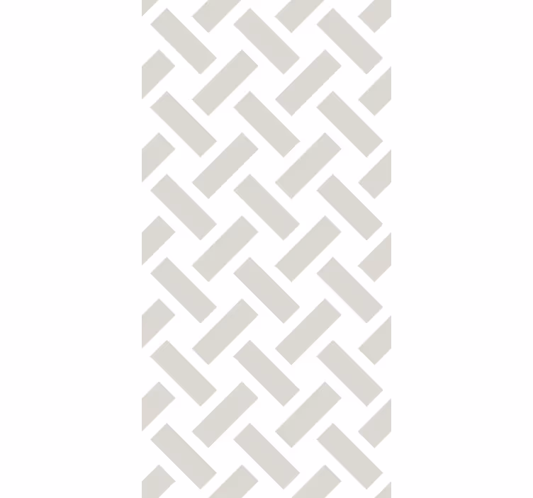 Papel pintado pasillos patrón geométrico blanco cuadrado - TenVinilo