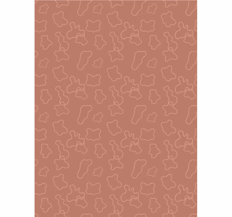 Papel pintado comedor terracota círculos irregulares - TenVinilo