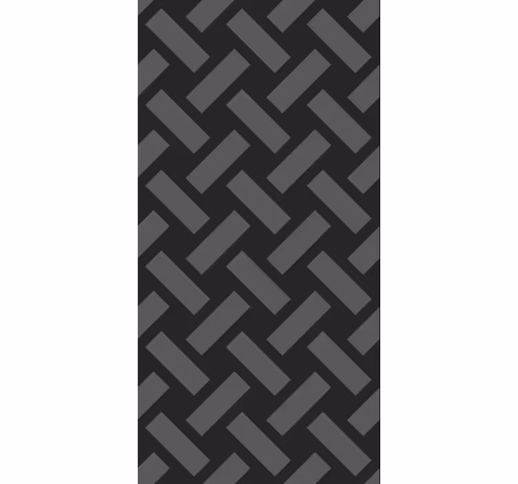 Papel pintado comedor patrón cuadrado negro geométrico - TenVinilo