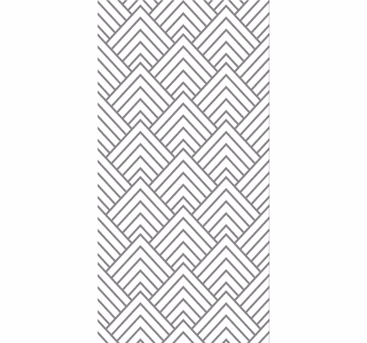 Papel pintado comedor patrón geométrico triángulos blancos - TenVinilo