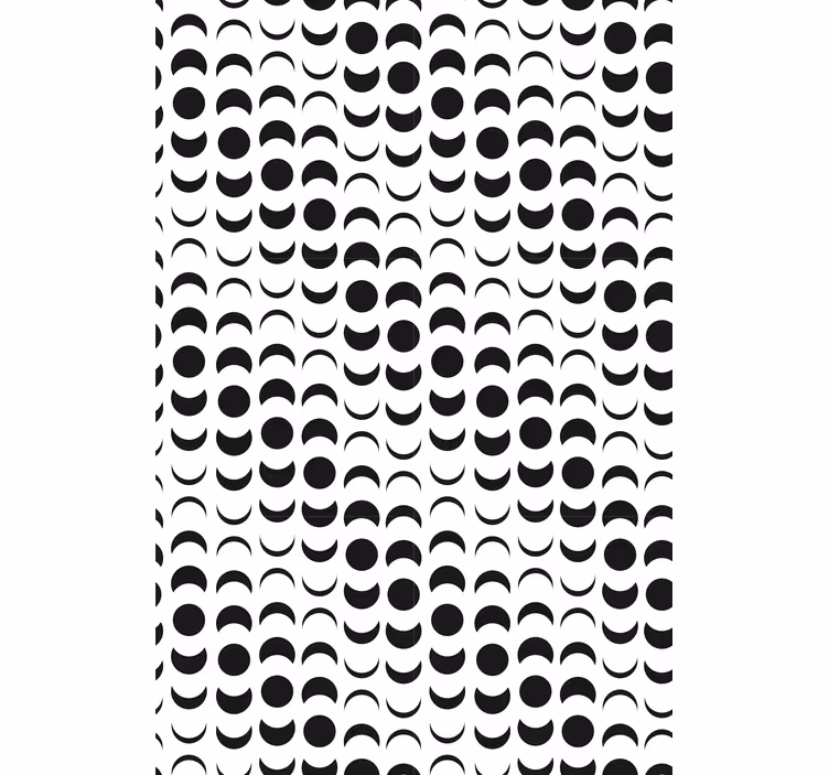 Papel pintado comedor semicírculos monocromáticos - TenVinilo