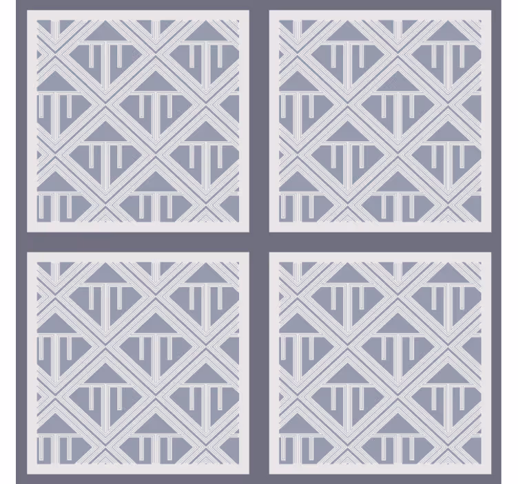 Papel pintado comedor patrón geométrico array - TenVinilo