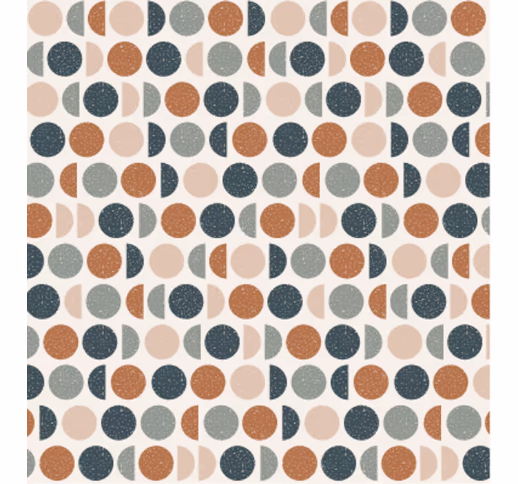 Papel pintado geométrico dots retro - TenVinilo