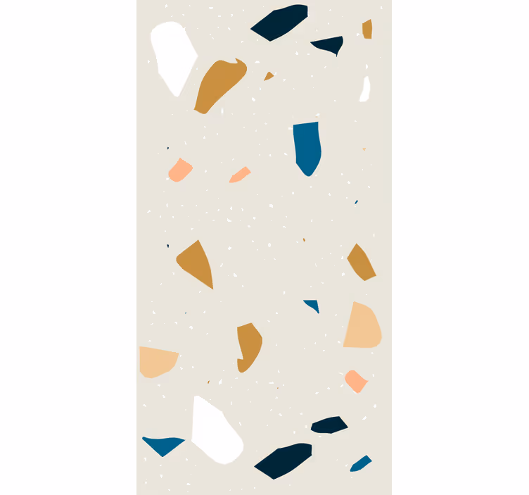Papel pintado geométrico salpicaduras de terrazzo - TenVinilo