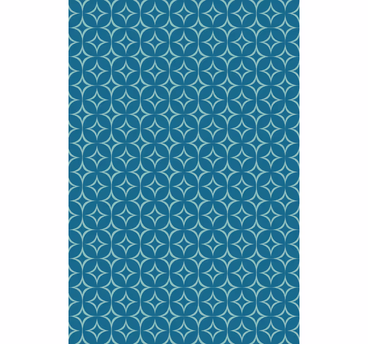Papel pintado geométrico círculos azules elegantes - TenVinilo