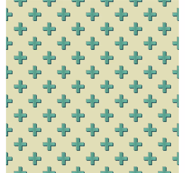 Papel pintado geométrico mint plus formas - TenVinilo