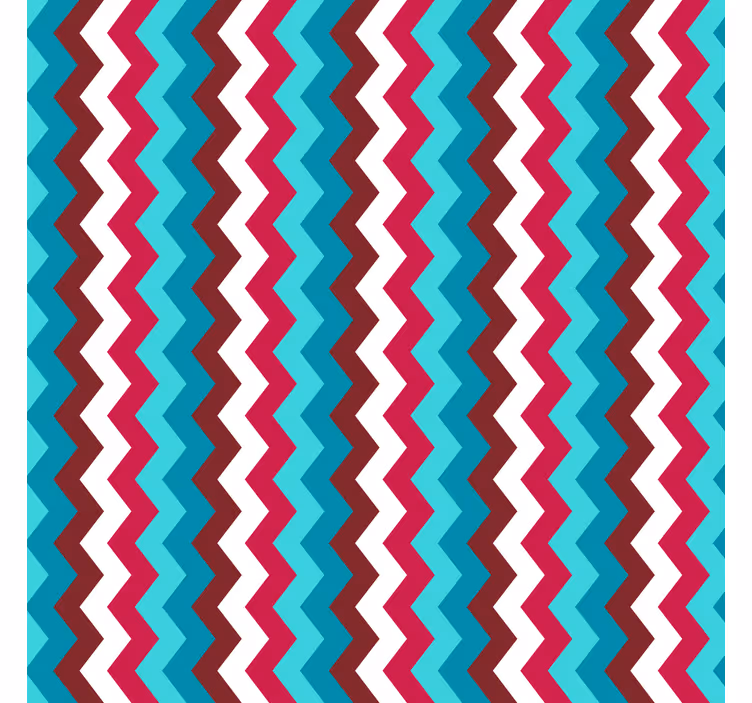 Papel pintado geométrico patrón de ondas en zigzag - TenVinilo
