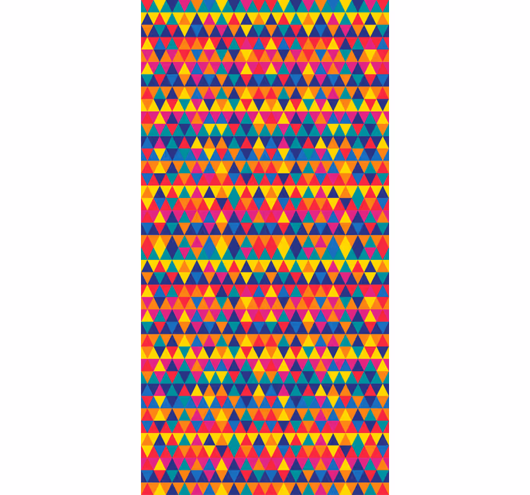 Papel pintado geométrico triángulos coloridos - TenVinilo