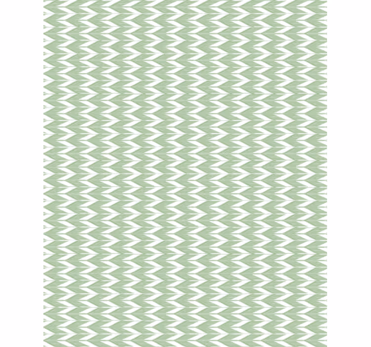 Papel pintado geométrico chevron verde - TenVinilo