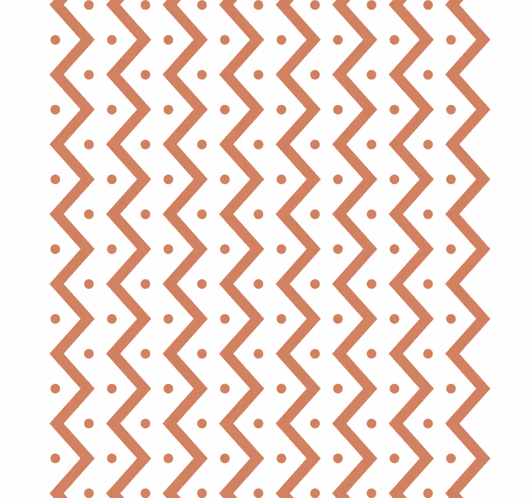 Papel pintado geométrico zigzag y puntos - TenVinilo