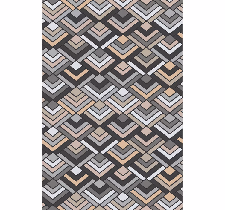 Papel pintado geométrico formas chevron capas - TenVinilo