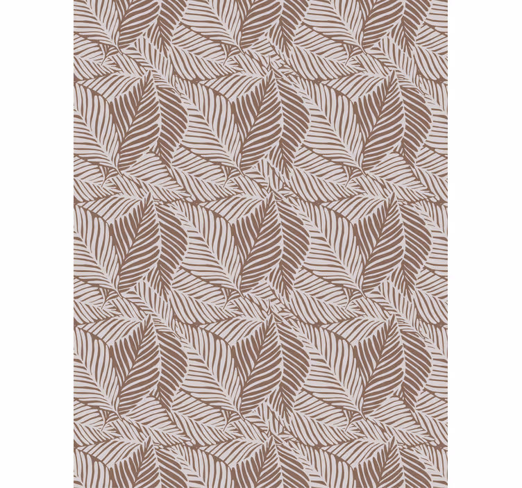 Papel pintado naturaleza hojas terracota - TenVinilo