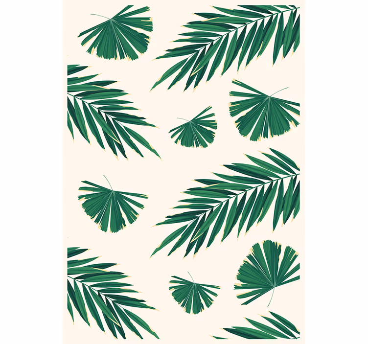 Papel pintado naturaleza hojas verdes exuberantes - TenVinilo