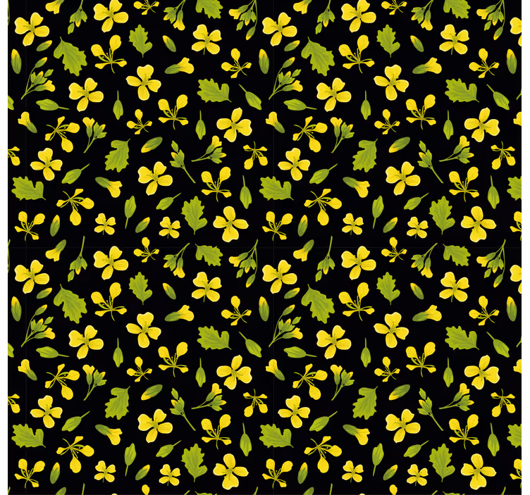 Papel pintado naturaleza patrón floral vibrante - TenVinilo