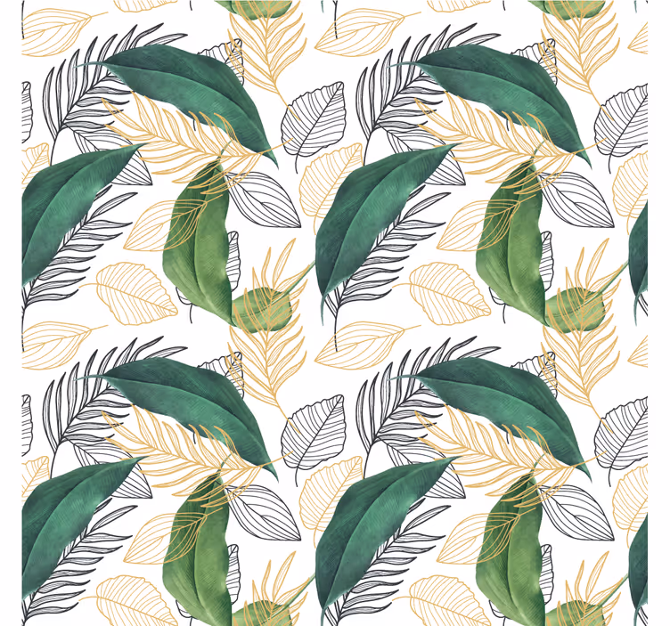 Papel pintado naturaleza elemento de follaje rico - TenVinilo