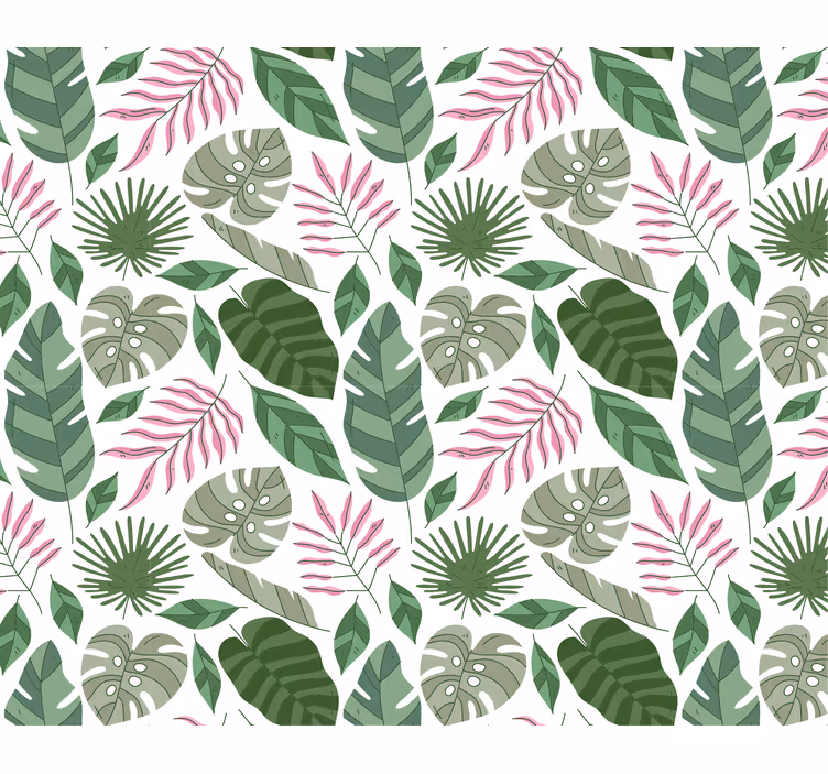 Papel pintado naturaleza motivos de follaje tropical - TenVinilo