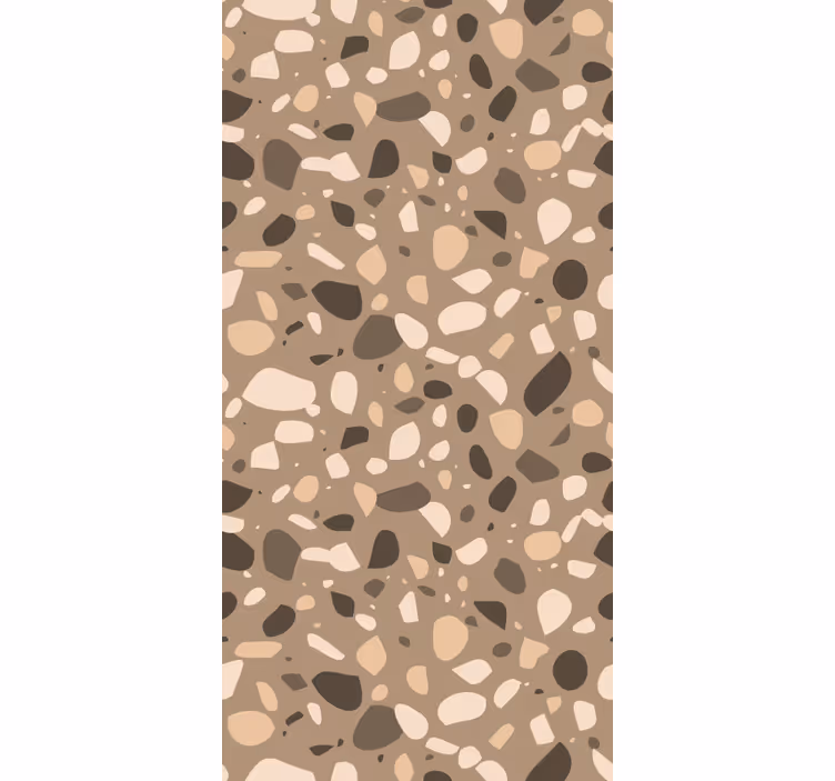 Papel pintado texturas terrazzo clásico marrón - TenVinilo