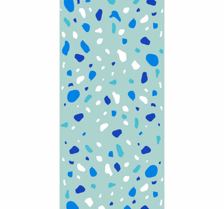 Papel pintado texturas tonos azules terrazzo - TenVinilo