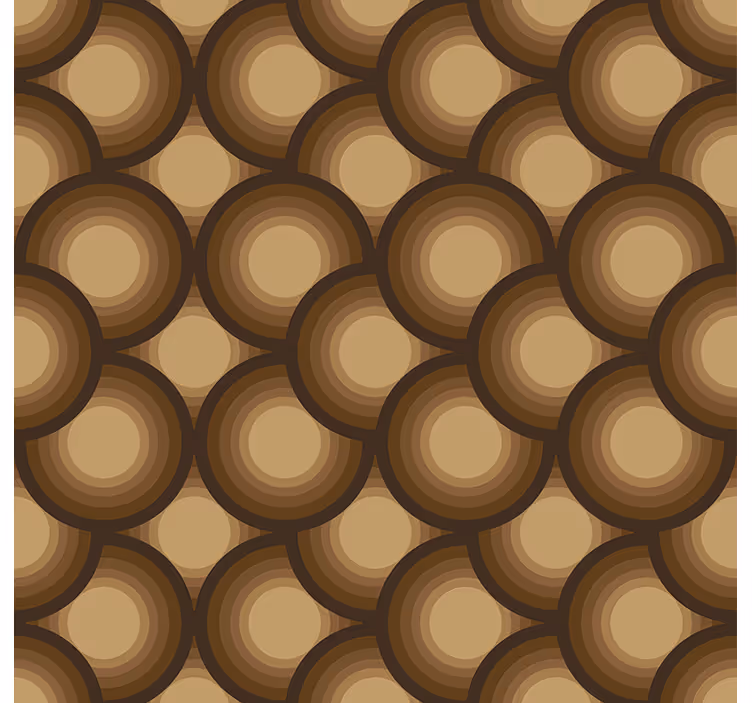 Papel pintado retro soles marrones - TenVinilo
