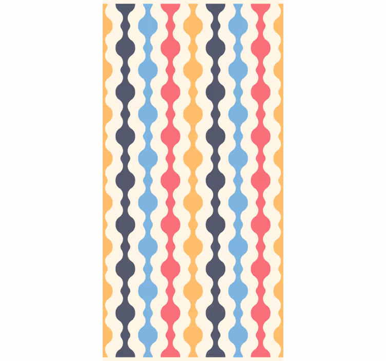 Papel pintado retro líneas retro coloridas - TenVinilo